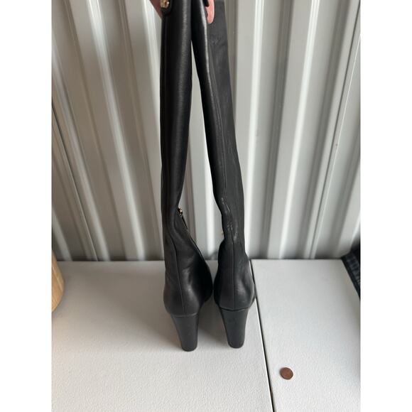 Michael Kors Wedge Leather Knee High Boots 8.5 - Picture 3 of 6